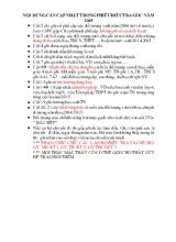 Nội dung cần cập nhật trong phiếu điều tra gốc năm 2015